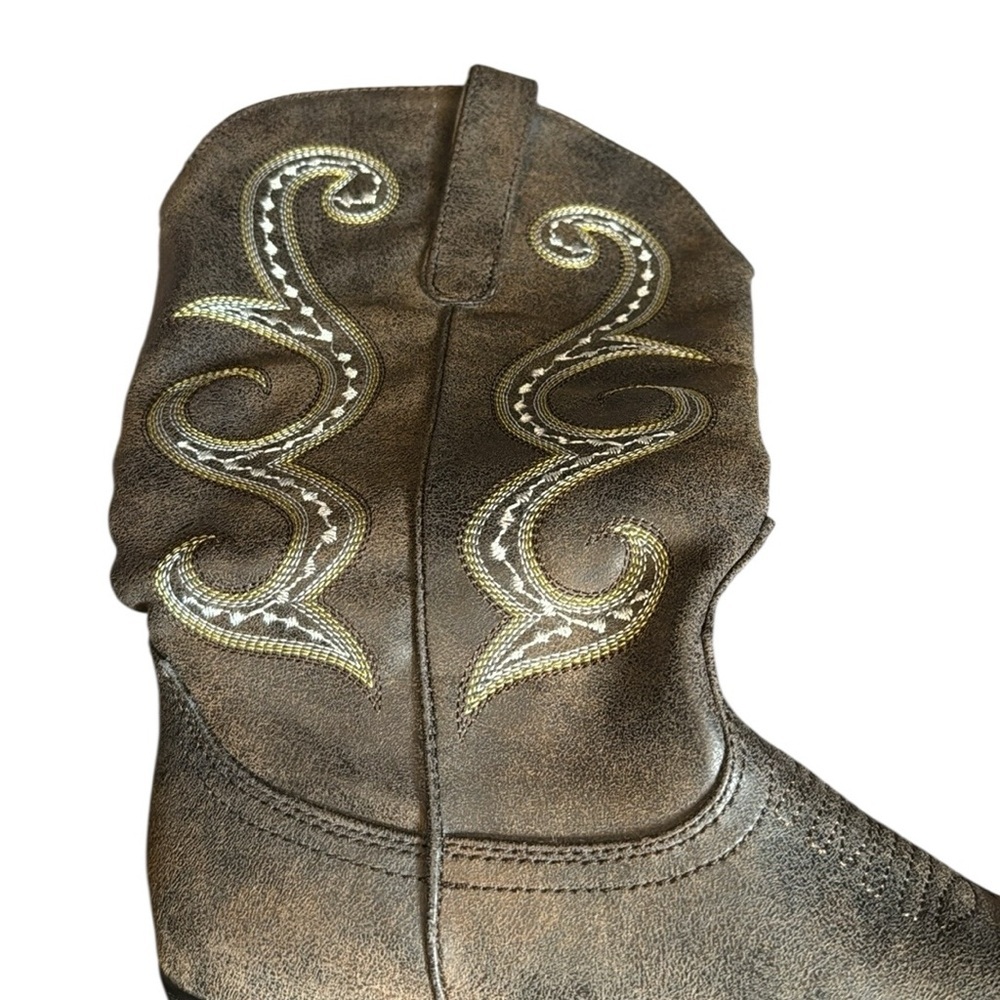 Amercan Rag Cie Dawnn Brown Cowboy Boots Size 7 M - Picture 8 of 9